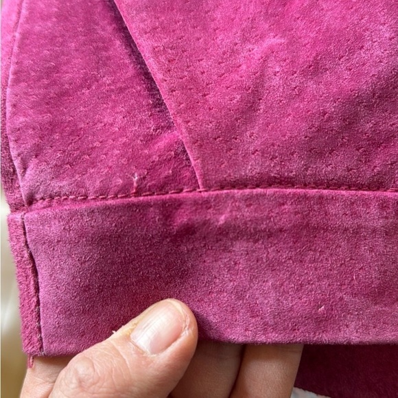 Chadwick’s Pink Suede Leather Pants Size 14 - Picture 10 of 10